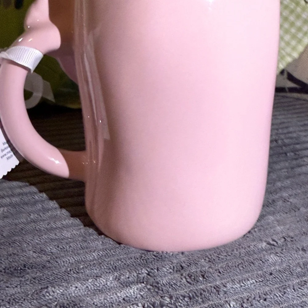 Rae Dunn Pink MOM EST. 2026 Ceramic Mug with Rose Handle - Picture 3 of 7